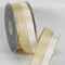 The Ribbon People Ivory and White Checkered Wired Craft Ribbon 1.5" x 27 Yards